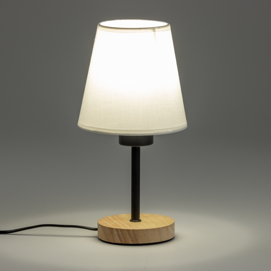 Brilagi - Stolna lampa NUBILA WOOD 1xE27/25W/230V hrast/bijela