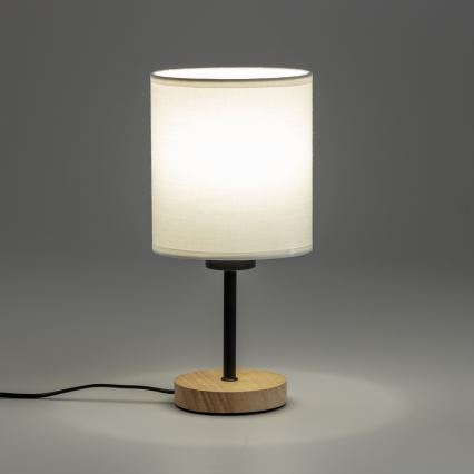 Brilagi - Stolna lampa NUBILA WOOD 1xE27/25W/230V hrast/bijela