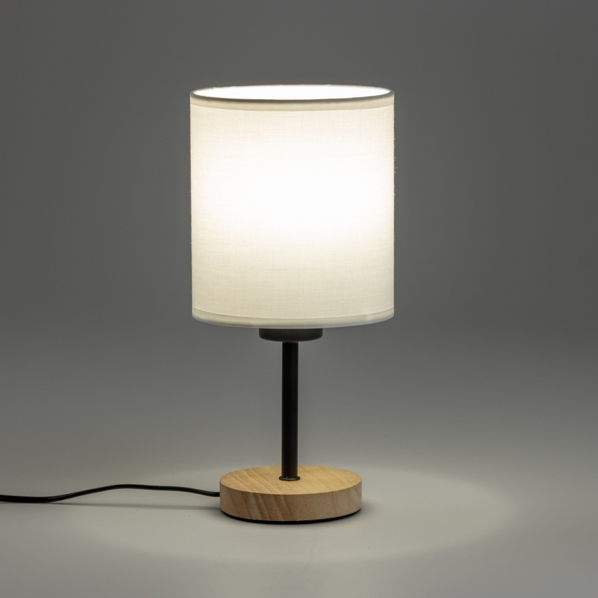 Brilagi - Stolna lampa NUBILA WOOD 1xE27/25W/230V hrast/bijela