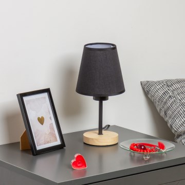 Brilagi - Stolna lampa NUBILA WOOD 1xE27/25W/230V hrast/crna