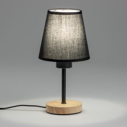 Brilagi - Stolna lampa NUBILA WOOD 1xE27/25W/230V hrast/crna