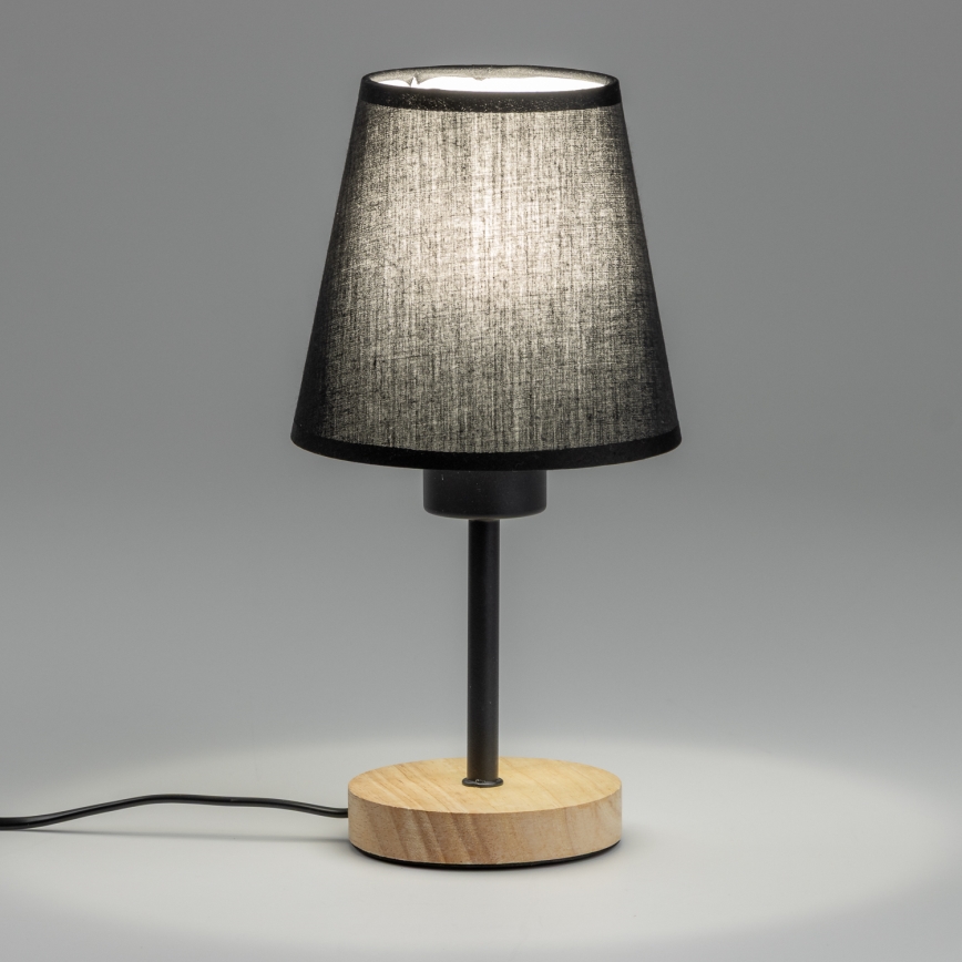 Brilagi - Stolna lampa NUBILA WOOD 1xE27/25W/230V hrast/crna