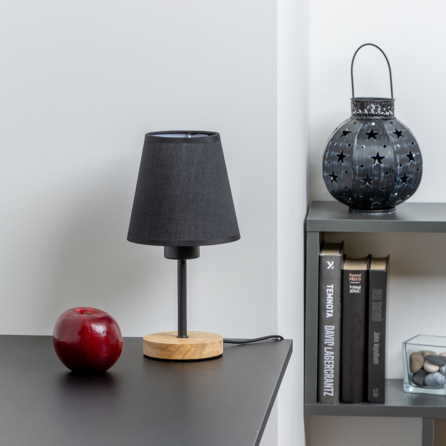 Brilagi - Stolna lampa NUBILA WOOD 1xE27/25W/230V hrast/crna