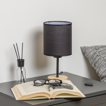 Brilagi - Stolna lampa NUBILA WOOD 1xE27/25W/230V hrast/crna