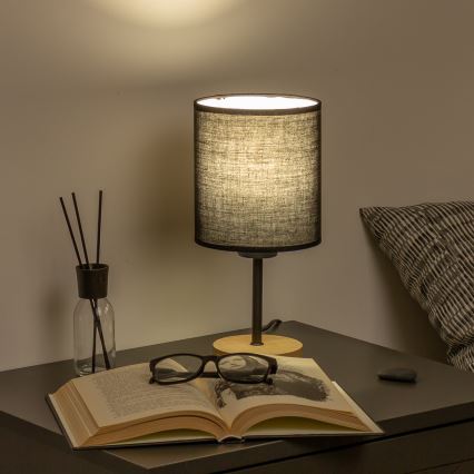Brilagi - Stolna lampa NUBILA WOOD 1xE27/25W/230V hrast/crna