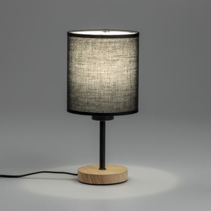 Brilagi - Stolna lampa NUBILA WOOD 1xE27/25W/230V hrast/crna