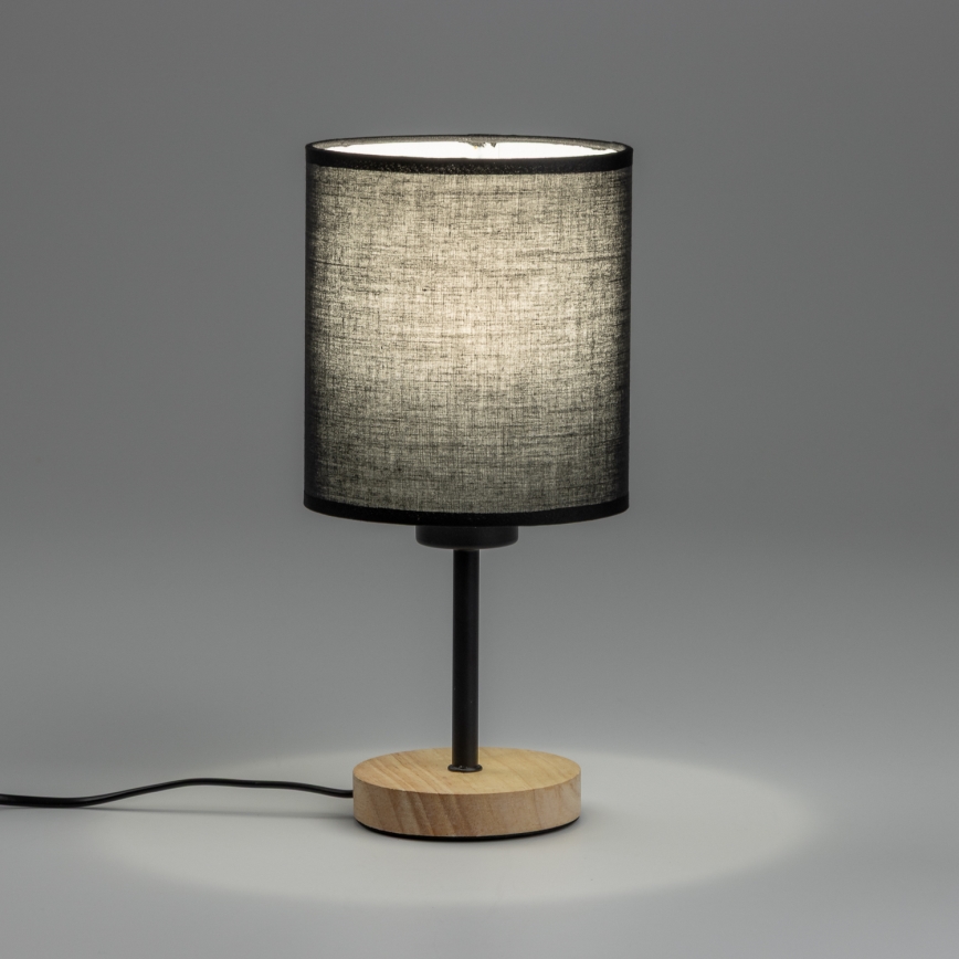 Brilagi - Stolna lampa NUBILA WOOD 1xE27/25W/230V hrast/crna