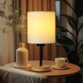 Brilagi - Stolna lampa NUBILA WOOD 1xE27/25W/230V hrast/crna/krem