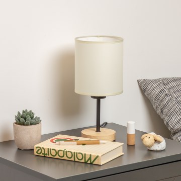 Brilagi - Stolna lampa NUBILA WOOD 1xE27/25W/230V hrast/crna/krem