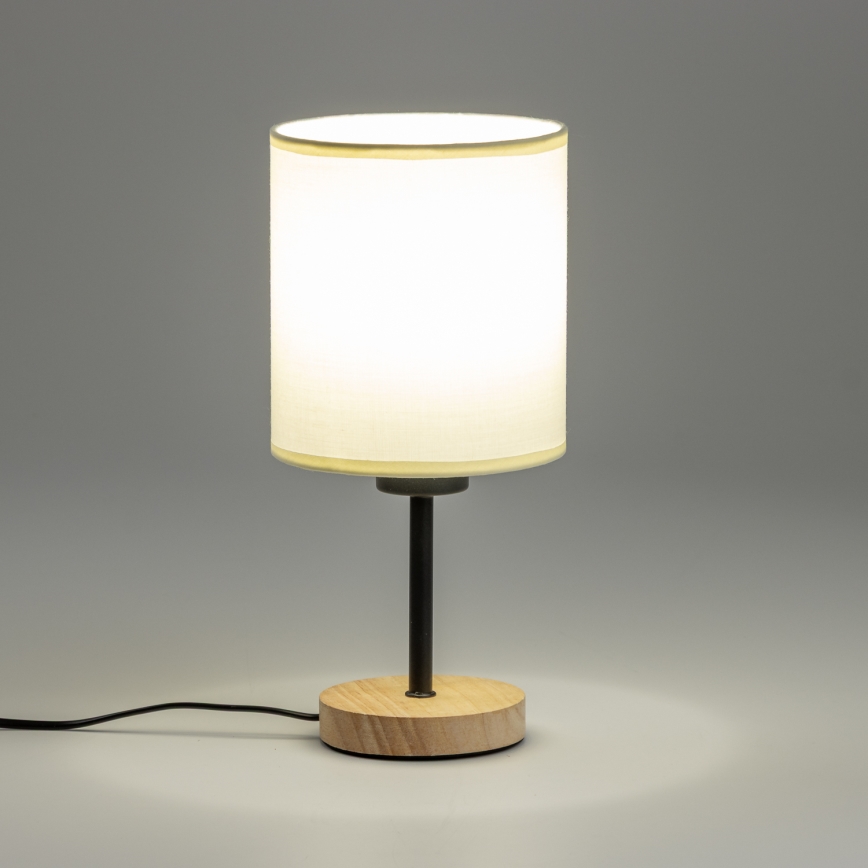 Brilagi - Stolna lampa NUBILA WOOD 1xE27/25W/230V hrast/crna/krem