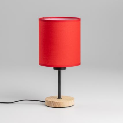 Brilagi - Stolna lampa NUBILA WOOD 1xE27/25W/230V hrast/crvena