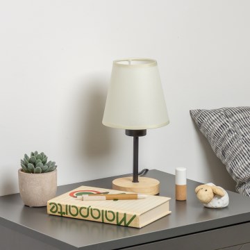 Brilagi - Stolna lampa NUBILA WOOD 1xE27/25W/230V hrast/krem