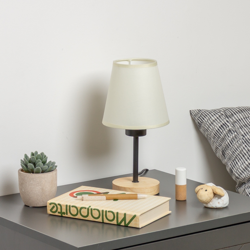 Brilagi - Stolna lampa NUBILA WOOD 1xE27/25W/230V hrast/krem