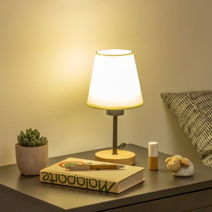Brilagi - Stolna lampa NUBILA WOOD 1xE27/25W/230V hrast/krem