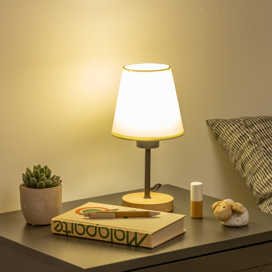 Brilagi - Stolna lampa NUBILA WOOD 1xE27/25W/230V hrast/krem