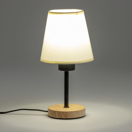 Brilagi - Stolna lampa NUBILA WOOD 1xE27/25W/230V hrast/krem