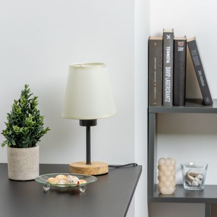 Brilagi - Stolna lampa NUBILA WOOD 1xE27/25W/230V hrast/krem