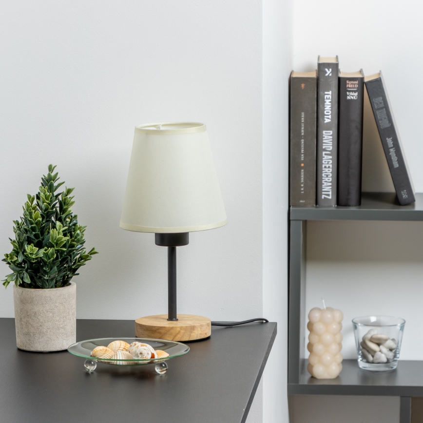 Brilagi - Stolna lampa NUBILA WOOD 1xE27/25W/230V hrast/krem