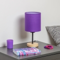 Brilagi - Stolna lampa NUBILA WOOD 1xE27/25W/230V hrast/ljubičasta