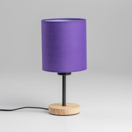 Brilagi - Stolna lampa NUBILA WOOD 1xE27/25W/230V hrast/ljubičasta