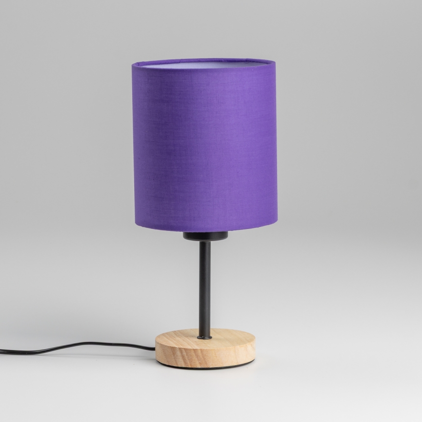 Brilagi - Stolna lampa NUBILA WOOD 1xE27/25W/230V hrast/ljubičasta