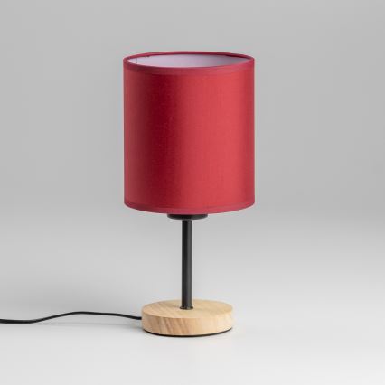Brilagi - Stolna lampa NUBILA WOOD 1xE27/25W/230V hrast/pompejska crvena