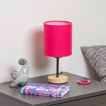 Brilagi - Stolna lampa NUBILA WOOD 1xE27/25W/230V hrast/ružičasta