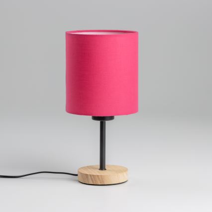 Brilagi - Stolna lampa NUBILA WOOD 1xE27/25W/230V hrast/ružičasta