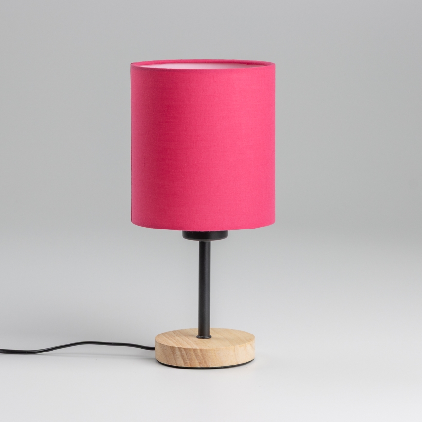 Brilagi - Stolna lampa NUBILA WOOD 1xE27/25W/230V hrast/ružičasta