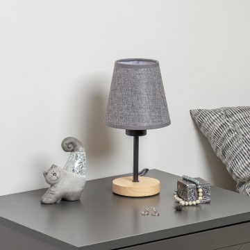 Brilagi - Stolna lampa NUBILA WOOD 1xE27/25W/230V hrast/siva