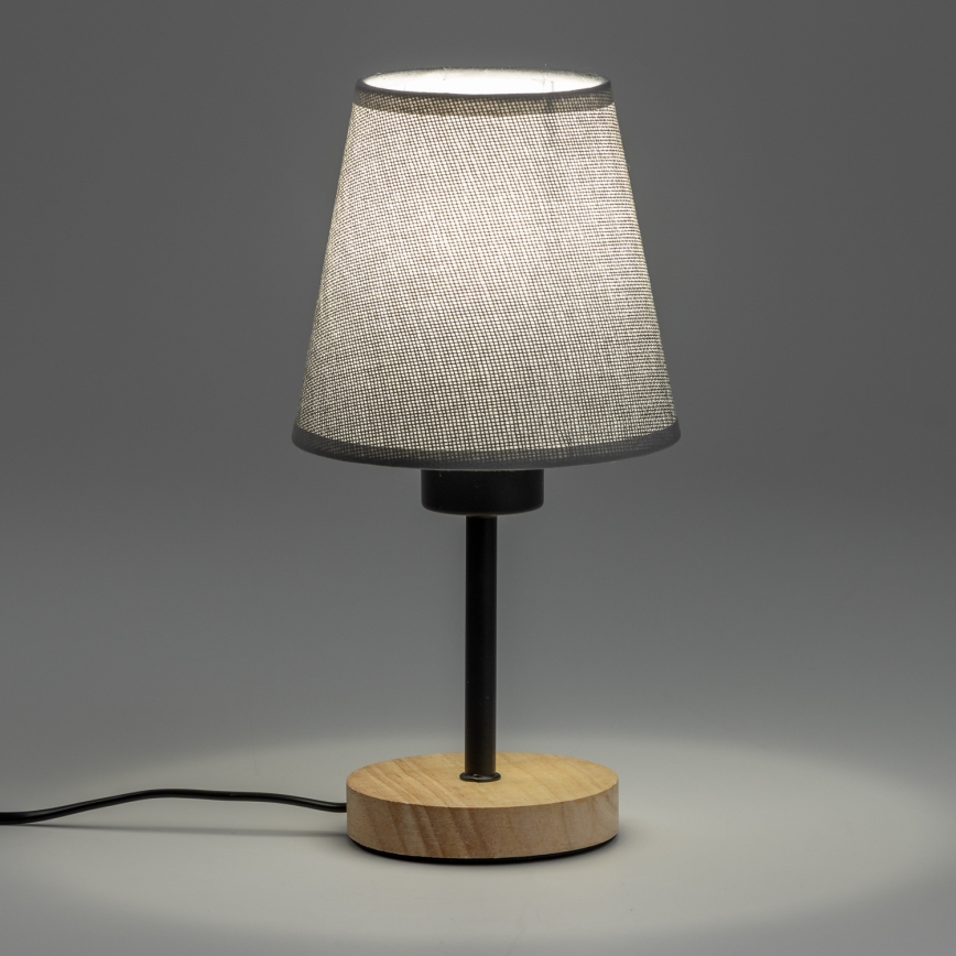 Brilagi - Stolna lampa NUBILA WOOD 1xE27/25W/230V hrast/siva