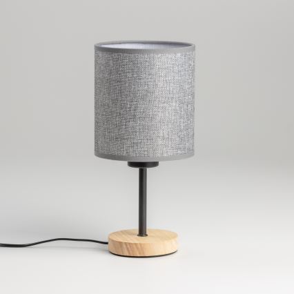 Brilagi - Stolna lampa NUBILA WOOD 1xE27/25W/230V hrast/siva