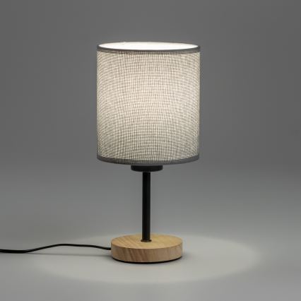 Brilagi - Stolna lampa NUBILA WOOD 1xE27/25W/230V hrast/siva