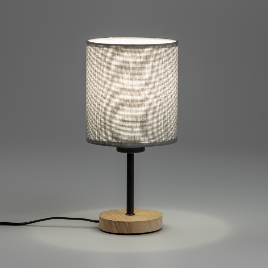 Brilagi - Stolna lampa NUBILA WOOD 1xE27/25W/230V hrast/siva