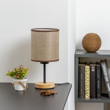 Brilagi - Stolna lampa NUBILA WOOD 1xE27/25W/230V hrast/smeđa