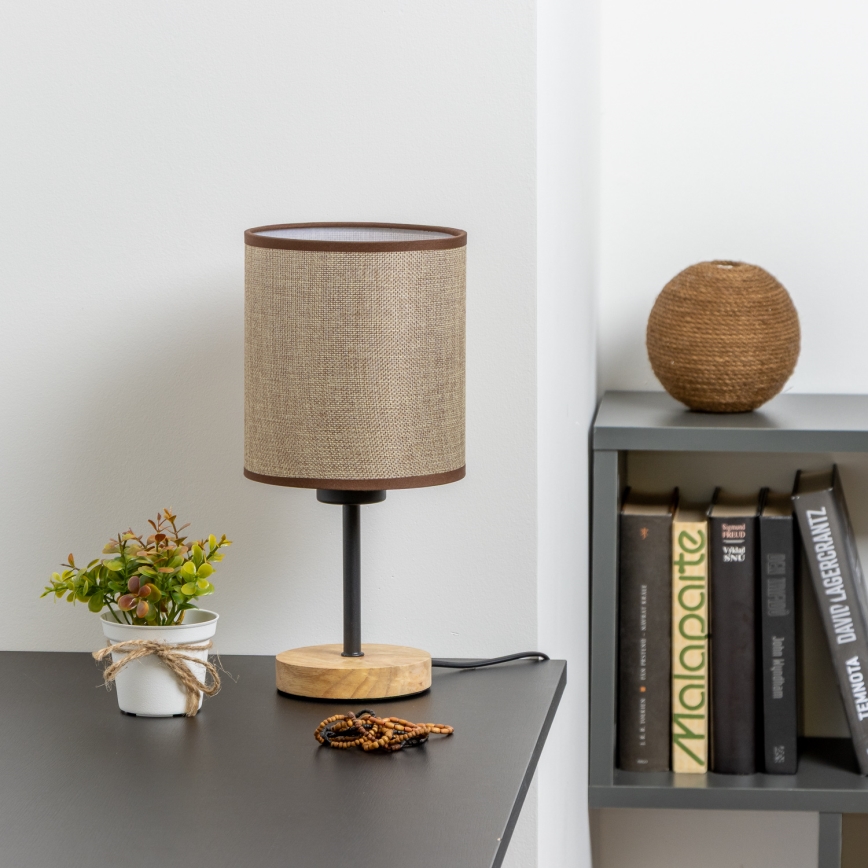 Brilagi - Stolna lampa NUBILA WOOD 1xE27/25W/230V hrast/smeđa