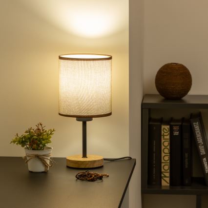 Brilagi - Stolna lampa NUBILA WOOD 1xE27/25W/230V hrast/smeđa