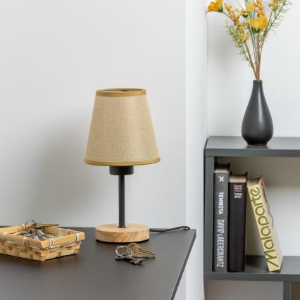 Brilagi - Stolna lampa NUBILA WOOD 1xE27/25W/230V hrast/svjetlosmeđa