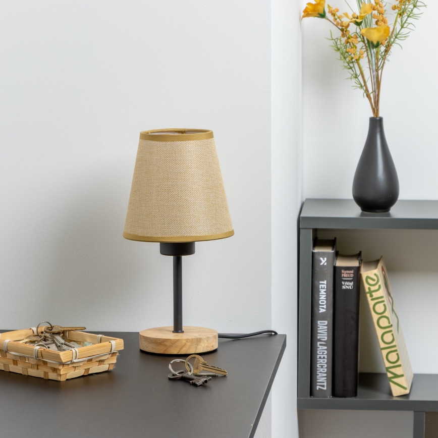 Brilagi - Stolna lampa NUBILA WOOD 1xE27/25W/230V hrast/svjetlosmeđa
