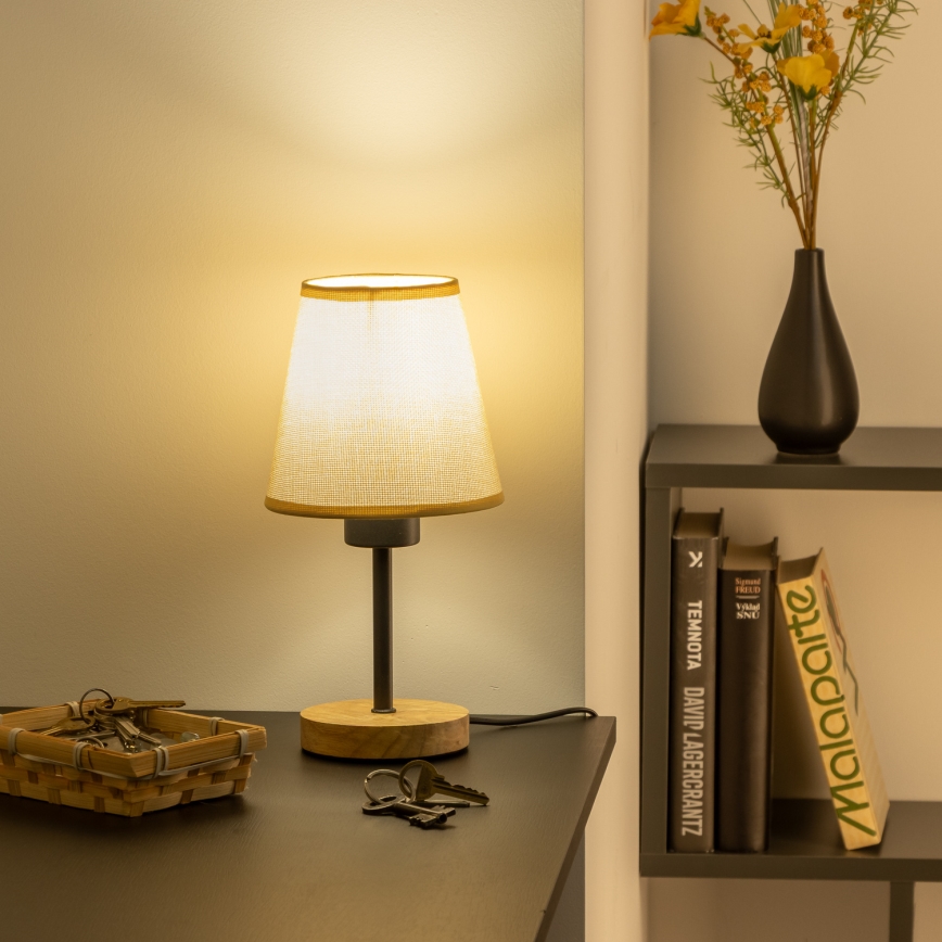 Brilagi - Stolna lampa NUBILA WOOD 1xE27/25W/230V hrast/svjetlosmeđa