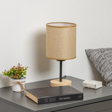 Brilagi - Stolna lampa NUBILA WOOD 1xE27/25W/230V hrast/svjetlosmeđa
