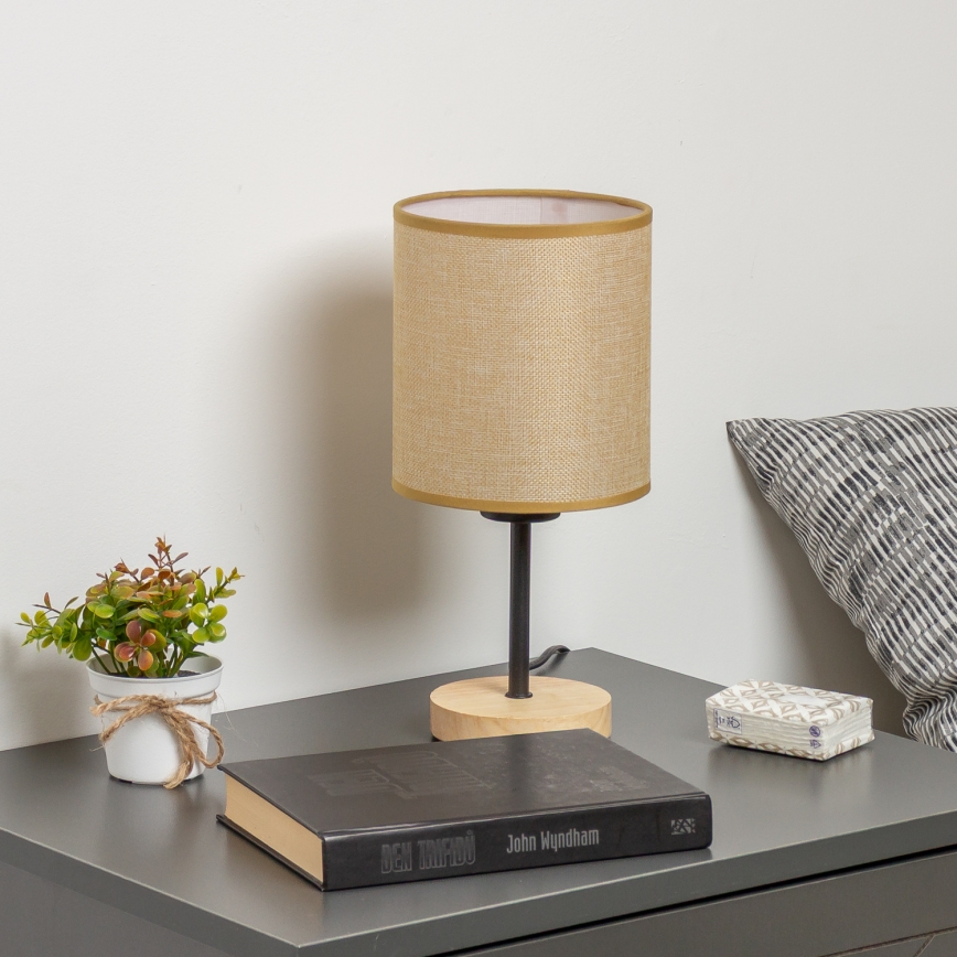 Brilagi - Stolna lampa NUBILA WOOD 1xE27/25W/230V hrast/svjetlosmeđa