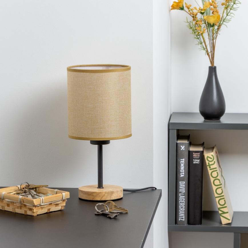 Brilagi - Stolna lampa NUBILA WOOD 1xE27/25W/230V hrast/svjetlosmeđa