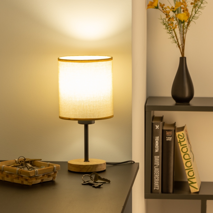 Brilagi - Stolna lampa NUBILA WOOD 1xE27/25W/230V hrast/svjetlosmeđa