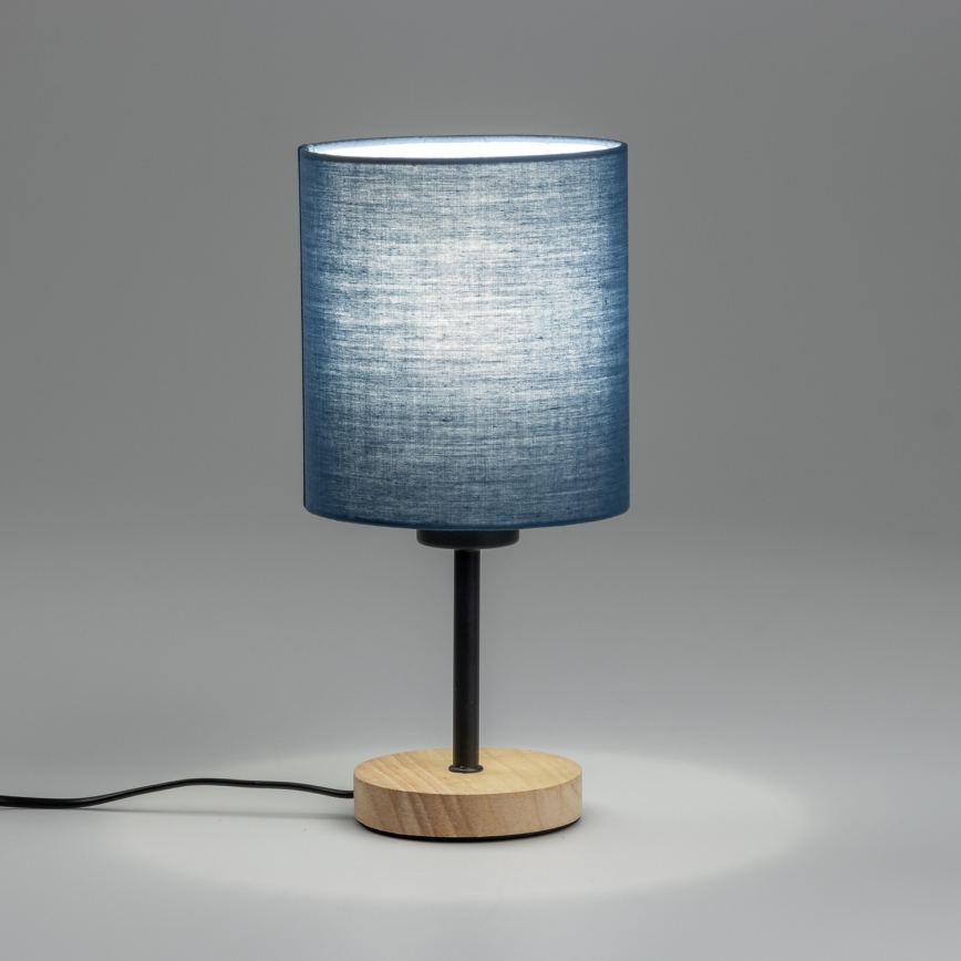 Brilagi - Stolna lampa NUBILA WOOD 1xE27/25W/230V hrast/tamno plava