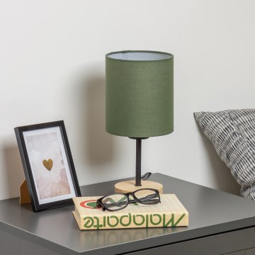 Brilagi - Stolna lampa NUBILA WOOD 1xE27/25W/230V hrast/zelena