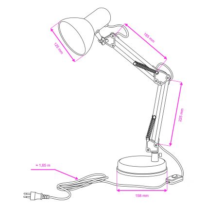 Brilagi - Stolna lampa ROMERO 1xE27/60W/230V zelena