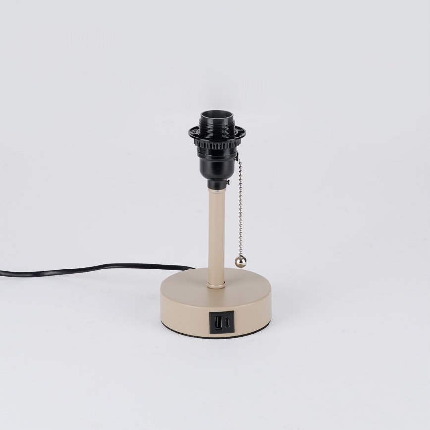 Brilagi - Stolna lampa s USB priključkom TABLON 1xE27/25W/230V bež