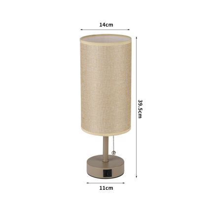 Brilagi - Stolna lampa s USB priključkom TABLON 1xE27/25W/230V bež