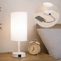 Brilagi - Stolna lampa s USB priključkom TABLON 1xE27/25W/230V bijela